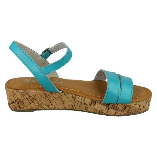 Spot On Ladies Spot On Cork Flatform Sandal