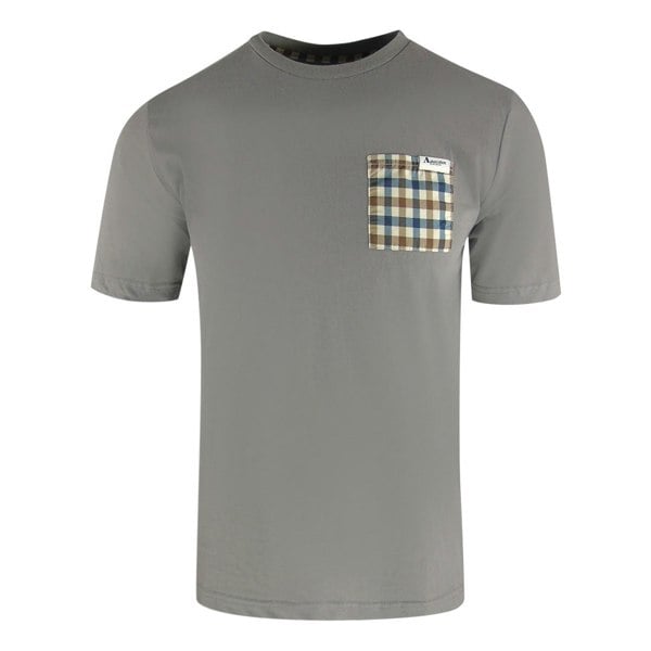 Aquascutum Active Check Pocket Grey T-Shirt