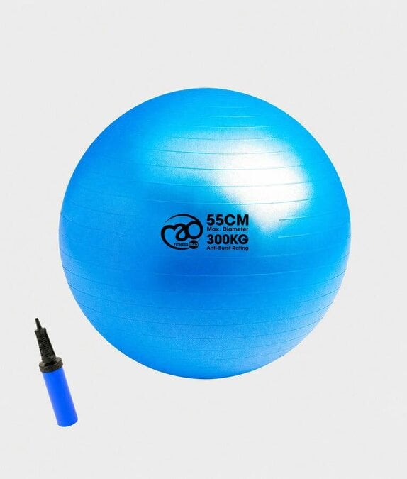Yoga-Mad 300kg Anti-Burst Swiss Ball with Pump – 55cm, 65cm & 75cm