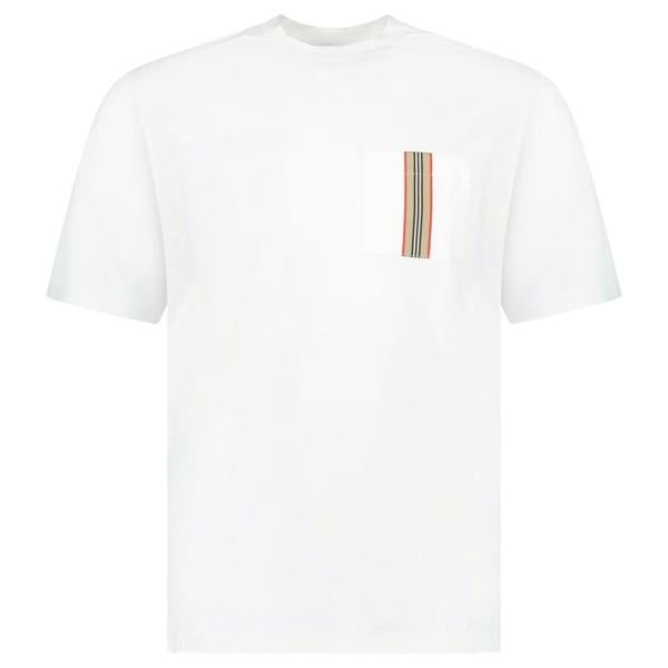 Burberry 'Ellison' Stripe Pocket T-Shirt White - chancefashionco