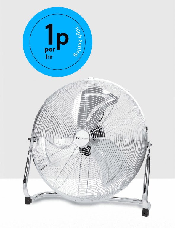 PureMate 14-Inch Chrome Gym Floor Fan