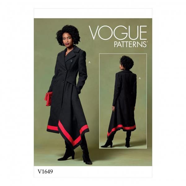 Vogue Sewing Pattern 1649, Coats for Women, A5 (6-8-10-12-14) - Intermediate