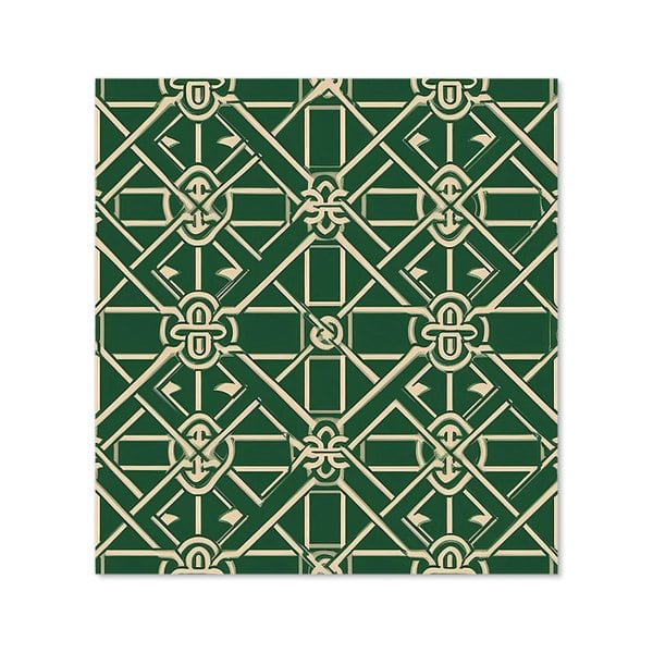 Warren Reed - Designer Green Lattice Design Kitchen Splashback