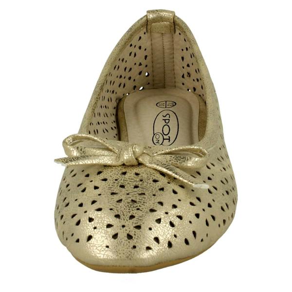 Spot On Girls Spot On Cut Out Detail Ballerina Flats