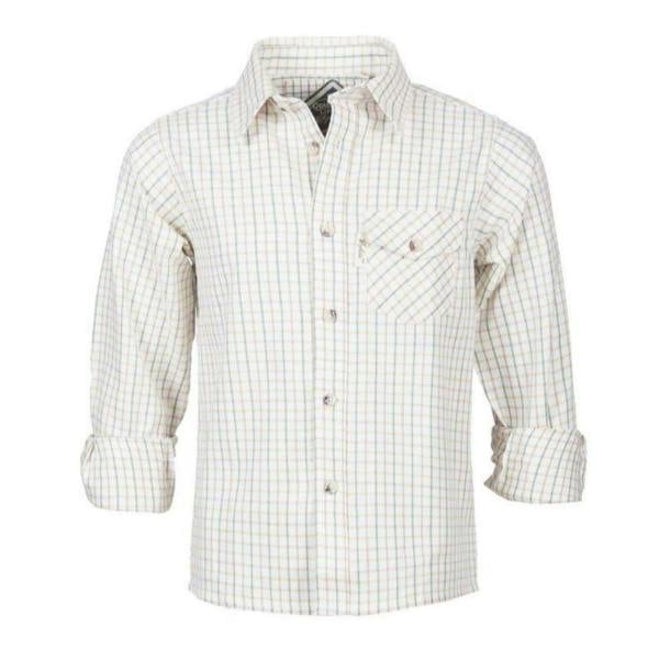 Rydale Junior Country Shirt Green Tattersall rolled sleeves