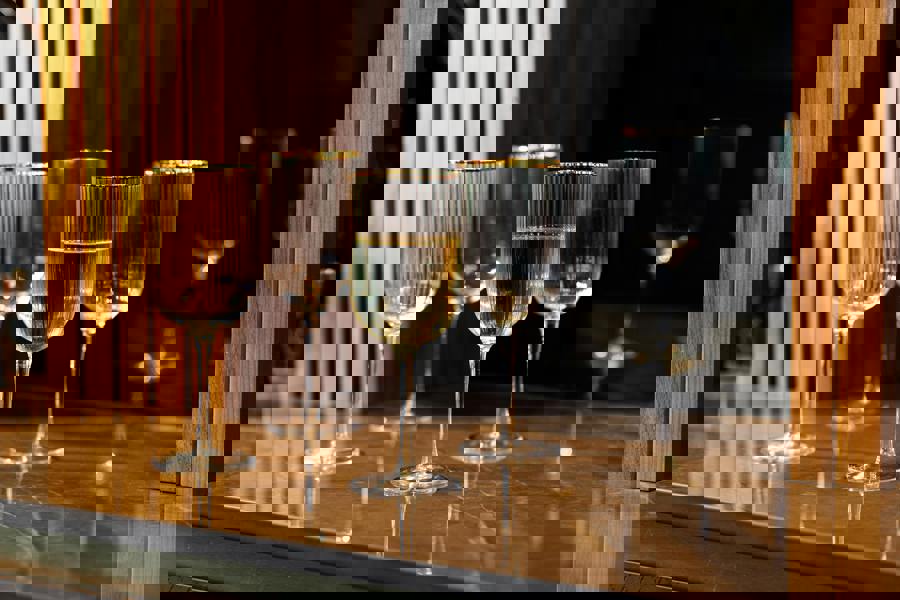 Mikasa Sorrento Ridged Crystal White Wine Glasses, Set of 4, 400ml