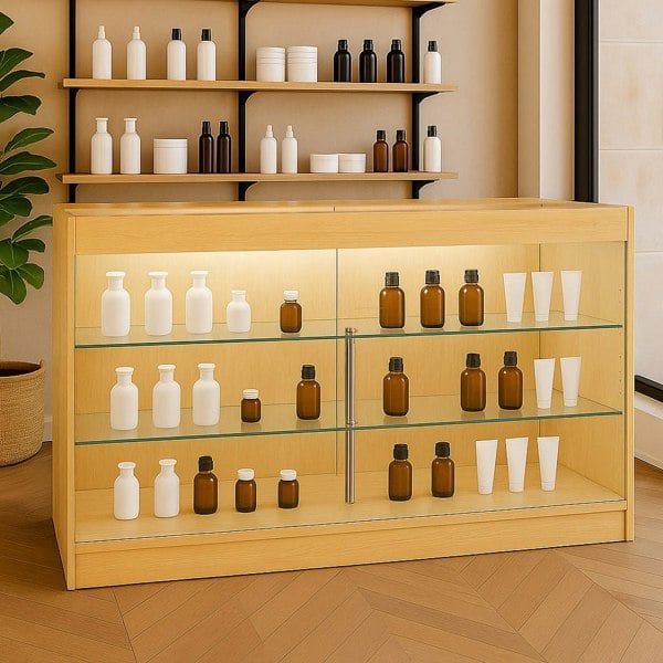 Monstershop LED Retail Shop Counter K1500 - Maple
