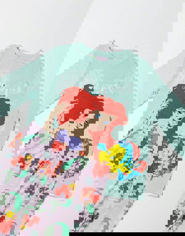 Disney The Little Mermaid Girls Blue Character Long Sleeve Long Leg Pyjama Set