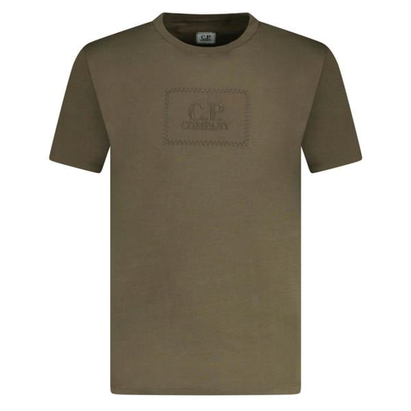 CP Company Stitch Print T-Shirt Khaki - chancefashionco