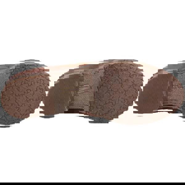 Hush Puppies Edith Womens Pull On Chelsea Dealer Ankle Boots, view of the bottom sole showing textured grip pattern and brand logo.