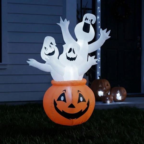 Garden Greatness Inflatable LED Halloween Pumpkin Ghost