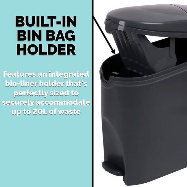 ProWashroom Sanitary Bin 60L & 150 Bin Liners - Slimline Washrooms Toilets Hygienic Disposal Pedal Bins