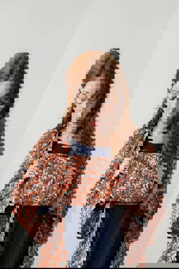 Lily & Me Connie Print Cosmetics Bag Ginger