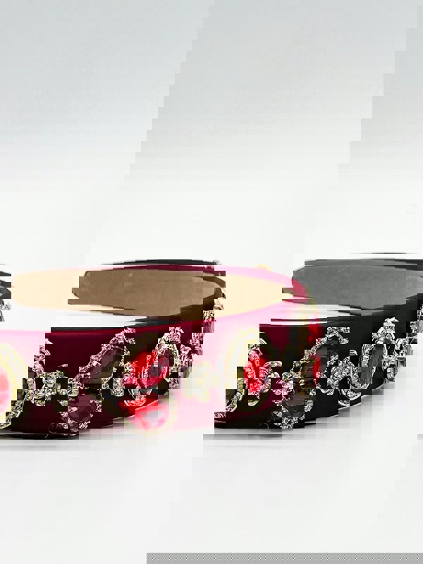 SVNX Heart Embellished Headband In Red