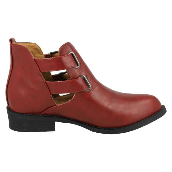 Spot On Ladies Spot On Cut Out Ankle Boot