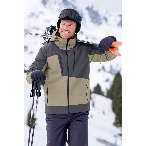 Mountain Warehouse Mens Supernova Waterproof Ski Jacket - Dark Beige