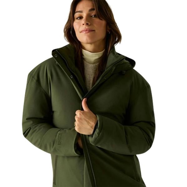 Regatta Womens/Ladies Janna Waterproof Long Length Insulated Jacket - Dark Khaki - 