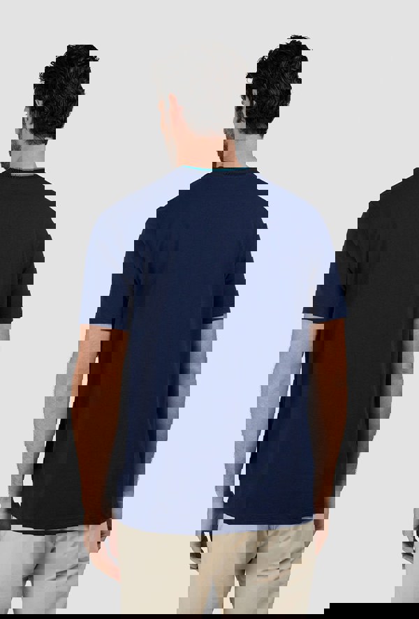 Paul & Shark Men's Cotton Jersey T-Shirt with Contrast Details - Navy