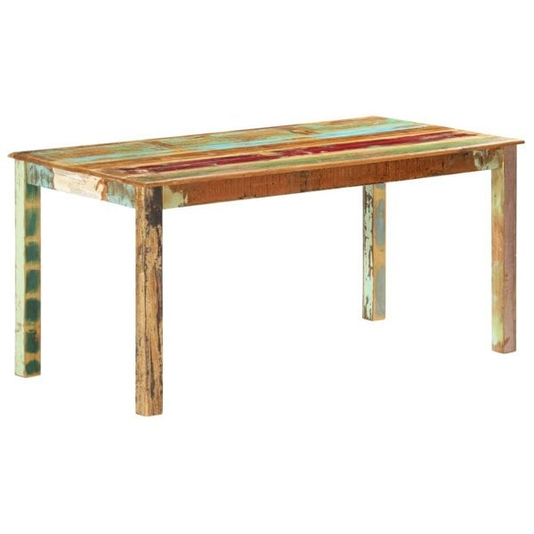 Berkfield Dining Table Solid Reclaimed Wood 160x80x76 cm