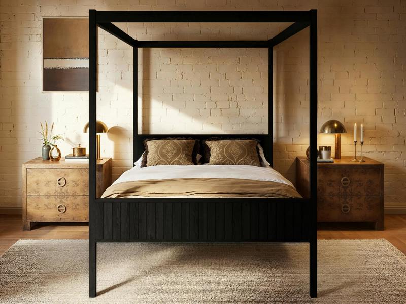 Flair Maddy 4 Poster Bed Black