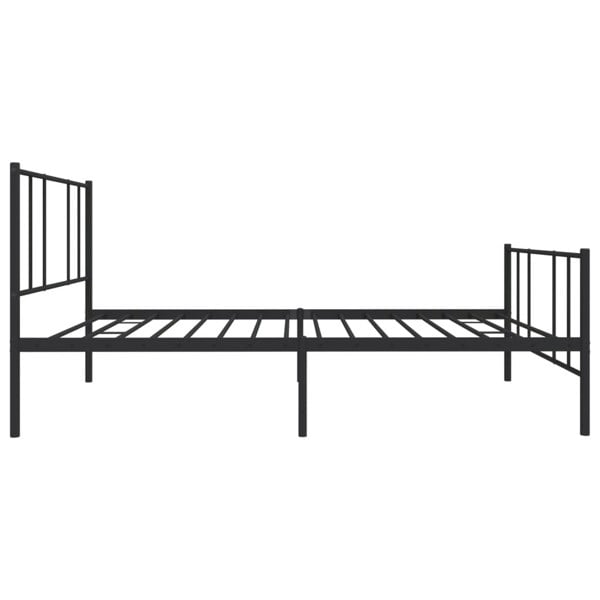 Berkfield Metal Bed Frame with Headboard and Footboard Black 90x200 cm