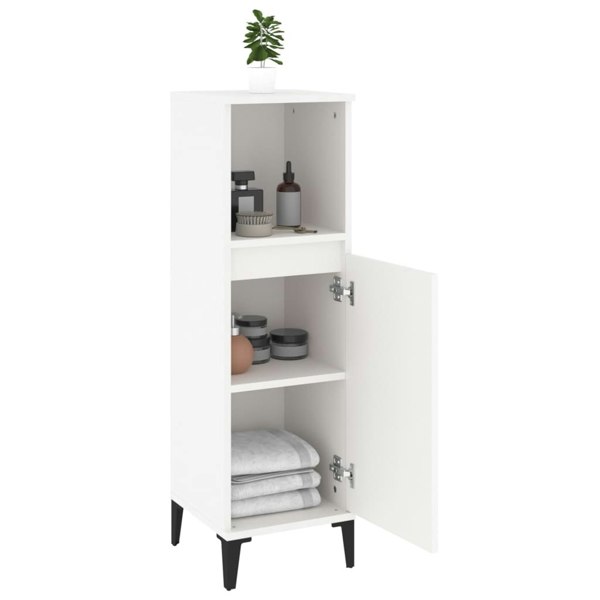 Berkfield Bathroom Cabinet White 30x30x100 cm Engineered Wood