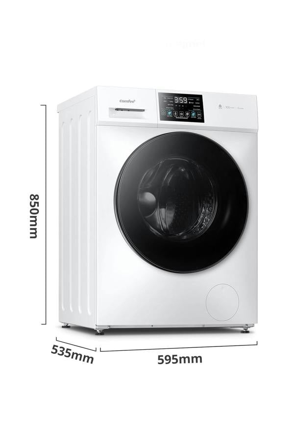 Living and Home 10KG Washing Machine, A-10% Class, 1400RPM, Steam Wash