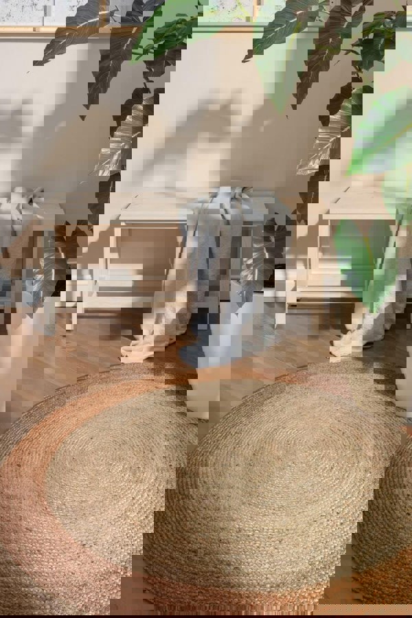 The Rugs Jutta Natural Round Jute Rug - Stylish & Comfort