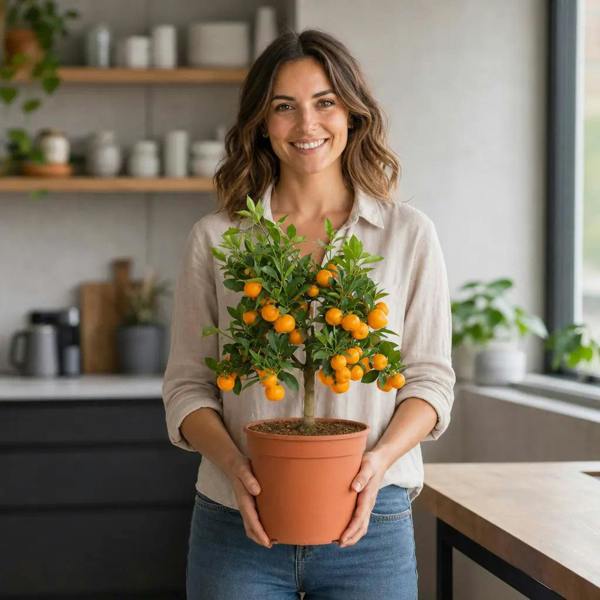 5L Calamondin Tree – Indoor & Outdoor Citrus in Decorative Pot Plants By Post