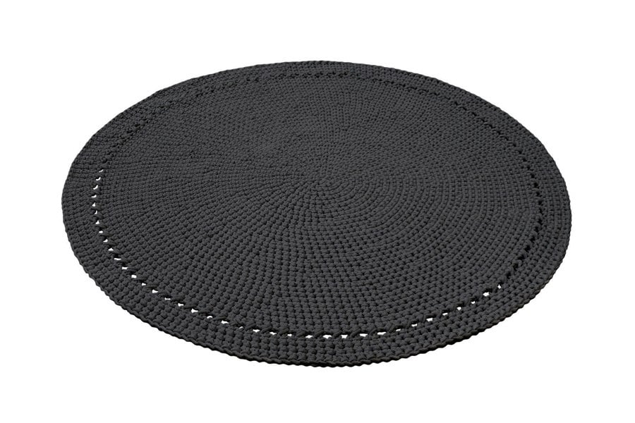 Crocheted rug NEBO | CHARCOAL - Zuri House