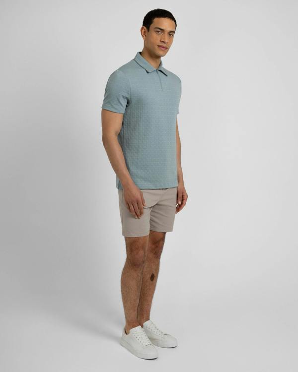 Steel & Jelly Crofton - Tile Jacquard Textured Polo Shirt