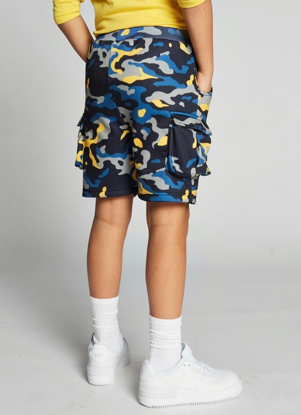 Beat Boyz Club Obtain Combat Shorts - Yellow Pop Camo