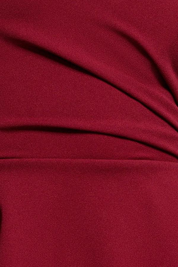 Cap Sleeve Sweetheart Peplum Scuba Maxi Dress - Burgundy DR5302