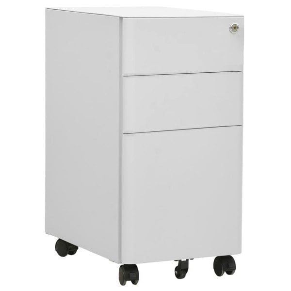 Berkfield Mobile File Cabinet Light Grey 30x45x59 cm Steel