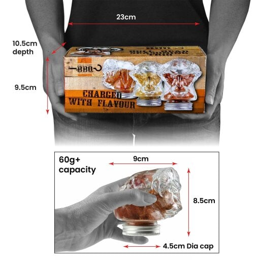 Kimm and Miller Bull's Head Barbecue Steak Rub Trio Gift Set