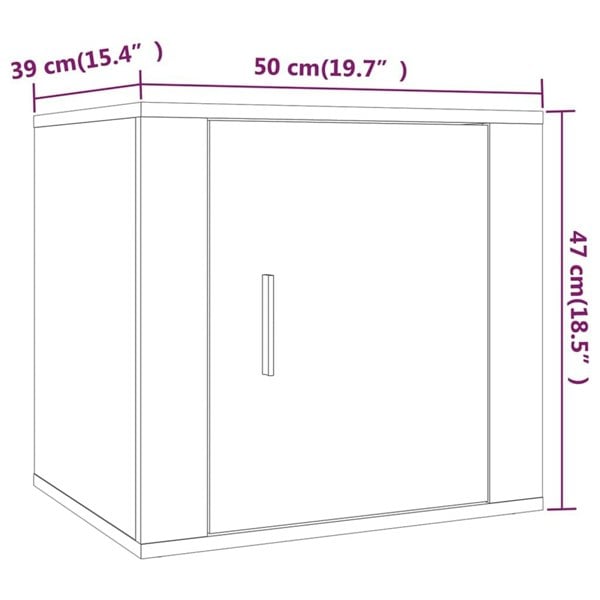 Berkfield Bedside Cabinets 2 pcs Grey Sonoma 50x39x47 cm