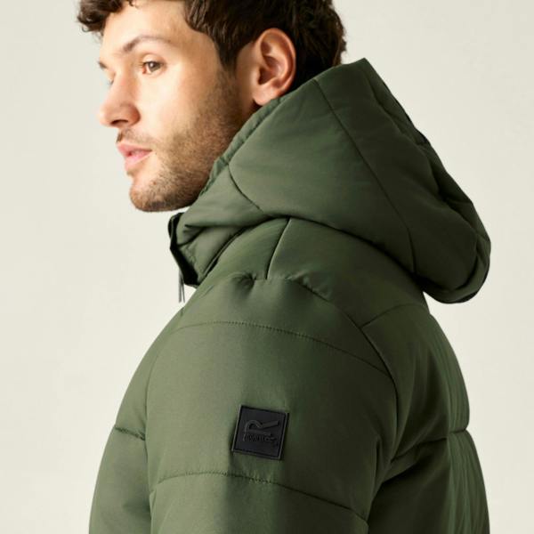 Regatta Mens Montor Water Repellent Padded Jacket - Dark Khaki - Dark Khaki - 70% Polyester/30% Recycled Polyester