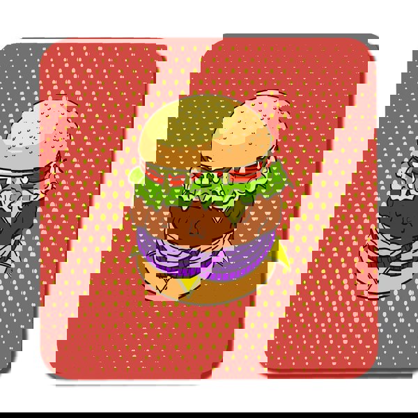 Benjamin Tate Design The pop art illustration of burger (Coaster)