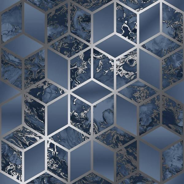 Elixir Cube Blue & Silver Wallpaper - Mv 23/2 image 5