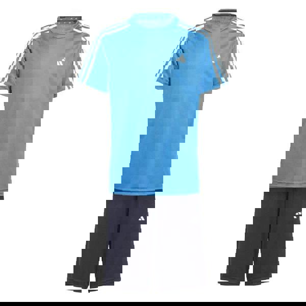 Adidas Boys 3 Stripes Football Training Set - Black/Blue - 