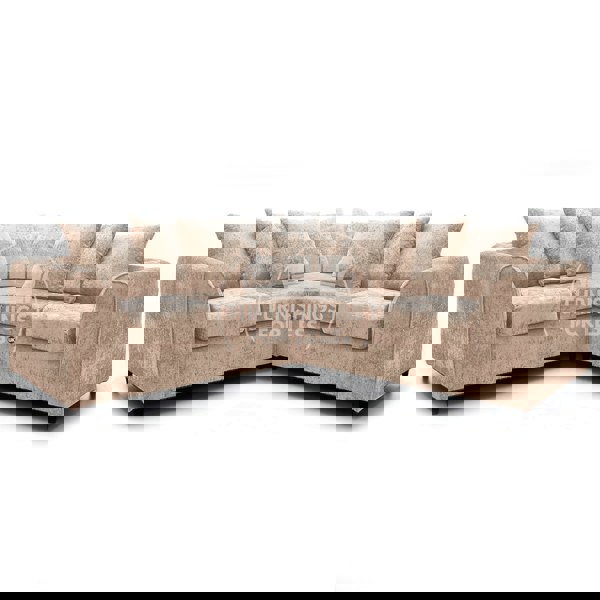 Furnishings For Less Monaco Chenille Fabric 5 Seater Corner Sofa