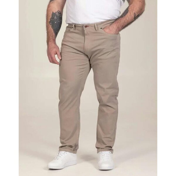 Duke Mens Kelvin D555 Stretch Tapered Chinos - Stone