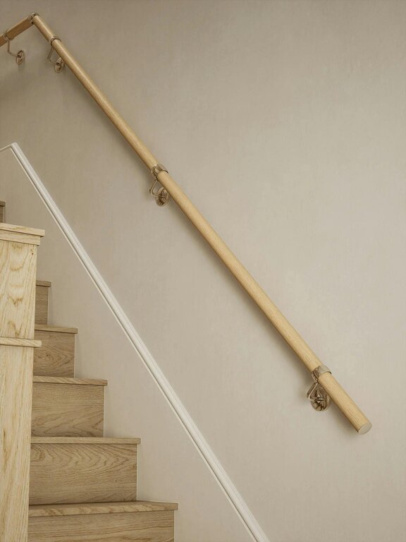 Handrails Direct Arden Natural Pine Quarter Landing Handrail