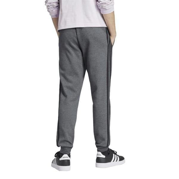 Adidas Mens Essentials Stripe Tapered Joggers - Dark Grey/White - 