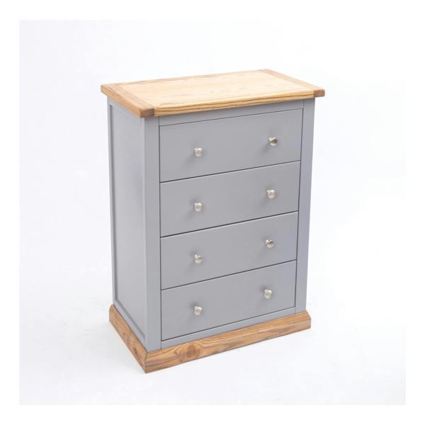 Cabinet Bits Biccari 4 Drawer Chest of Drawers Chrome Knob