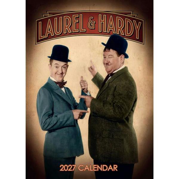 Laurel And Hardy A3 Calendar 2027, Wall Calendars, Month To View, Entertainment, Gift