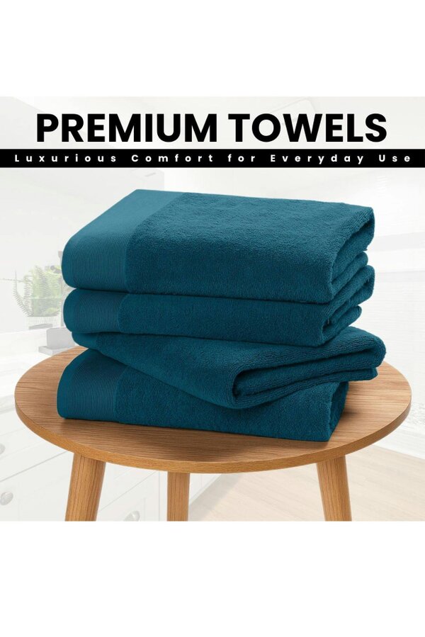 Ezysleep Luxe Collection 4 Piece Egyptian Bathsheet Set