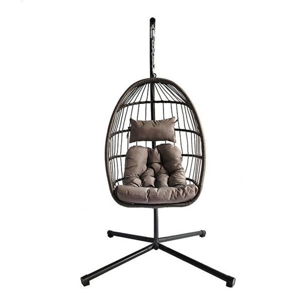 Groundlevel Luxury Hanging Egg Chair with Cushion