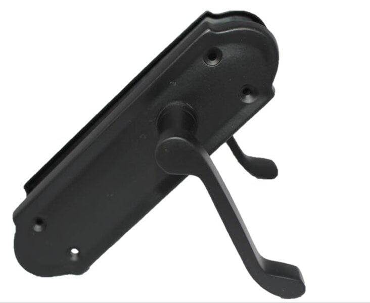 EDH Door Hardware Matt Black Internal Door Handles Ashford Style Lever Latch Handles and Latch