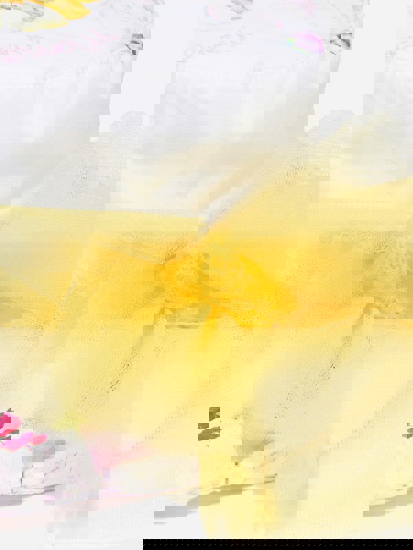 Monnalisa Girls Floral Print Hat in White